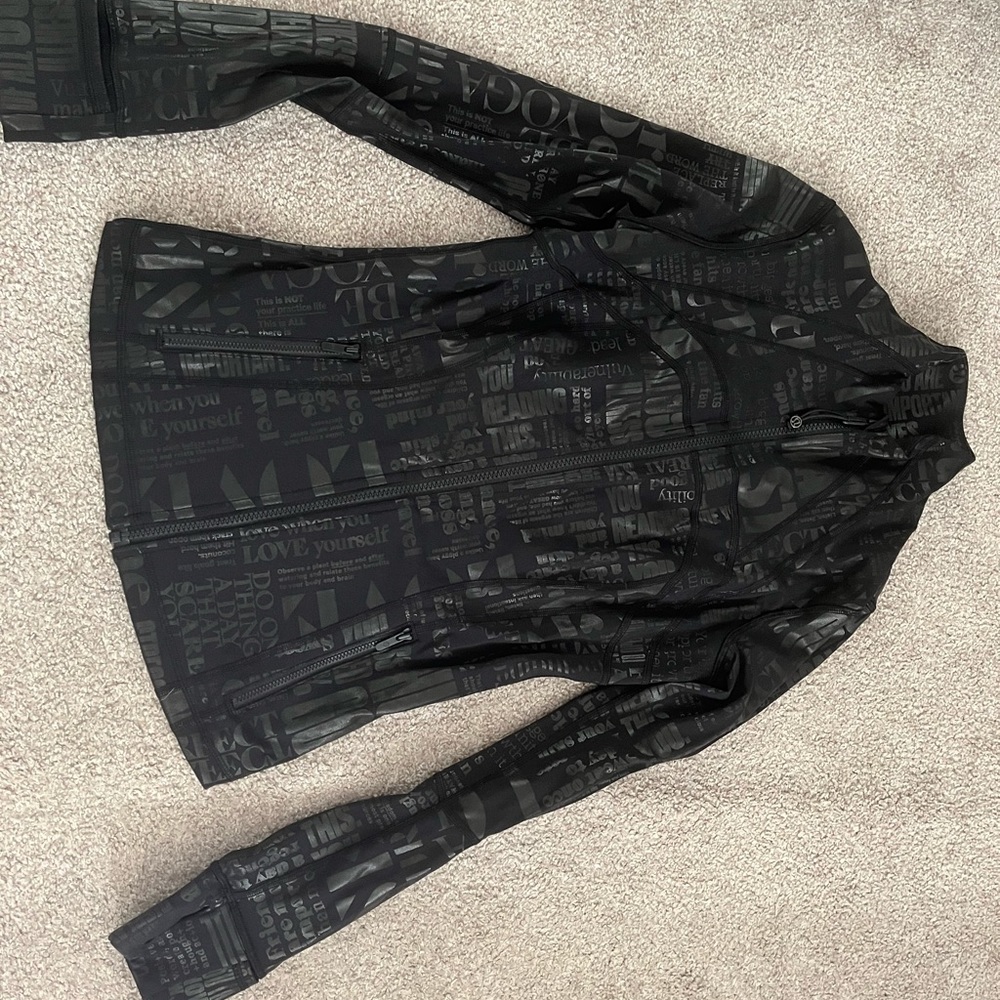 Black lululemon zip up jacket